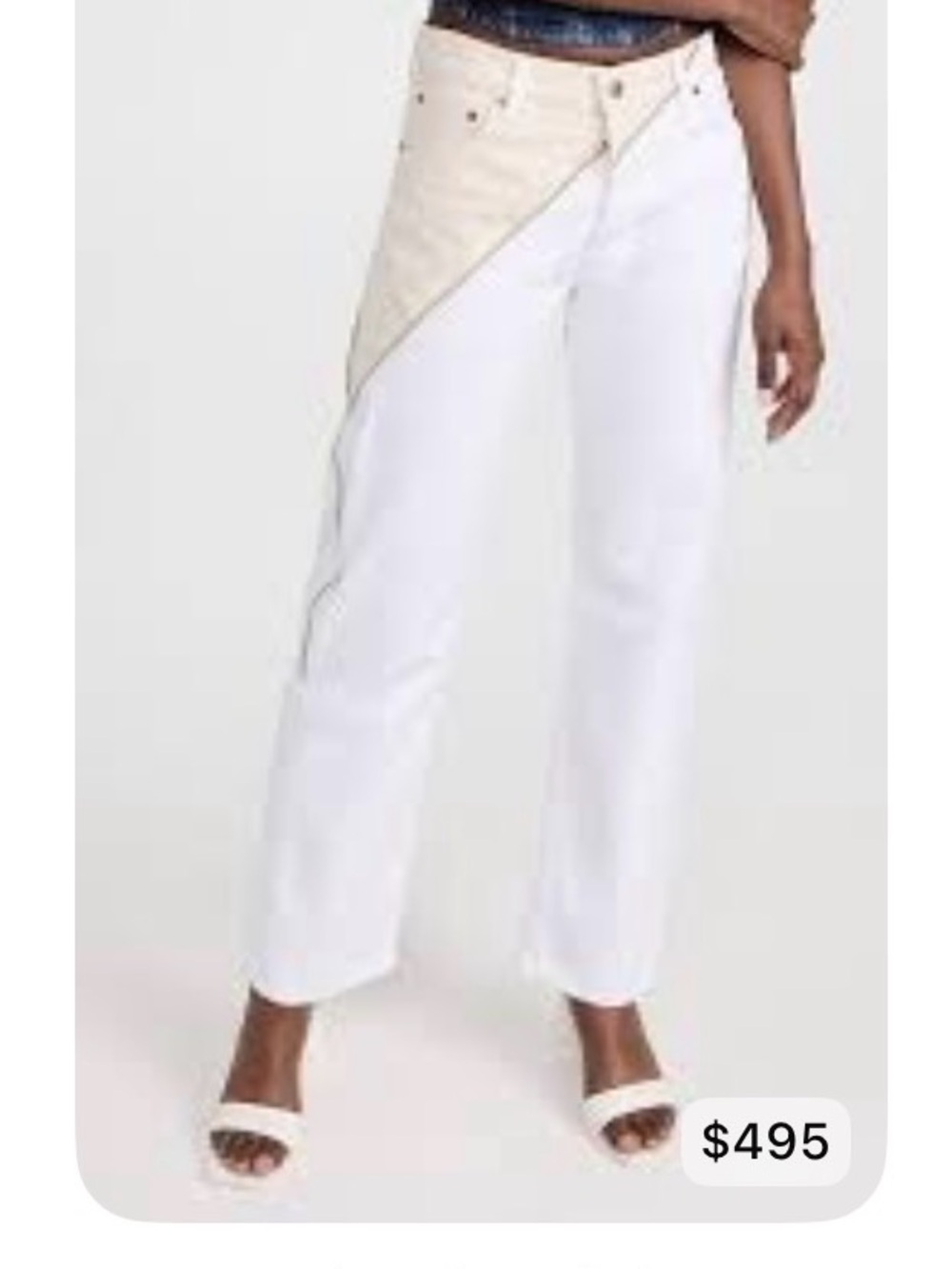 EB Denim White&Cream Two-Tone Jeans size 25